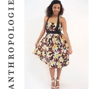 Moulinette Soeurs Mayflower Lily 100% Silk Dress Size 6